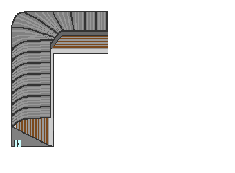 Tribune d´angle couverte